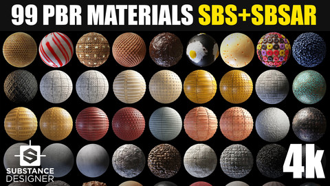 99 PBR Substance Designer Materials