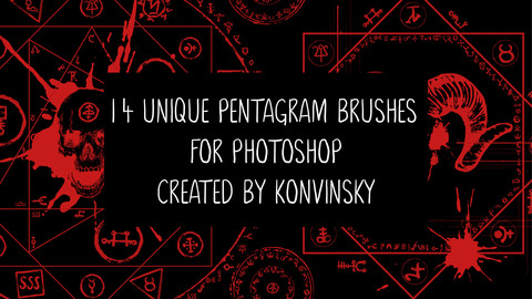 14 Pentagram Brushes for Photoshop