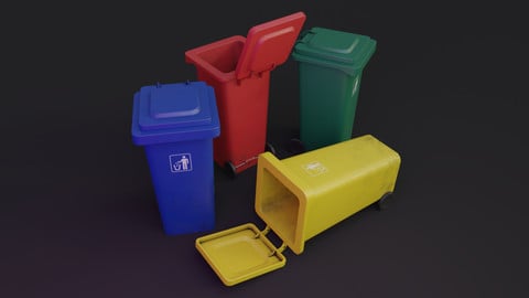 Plastic Trash Bin