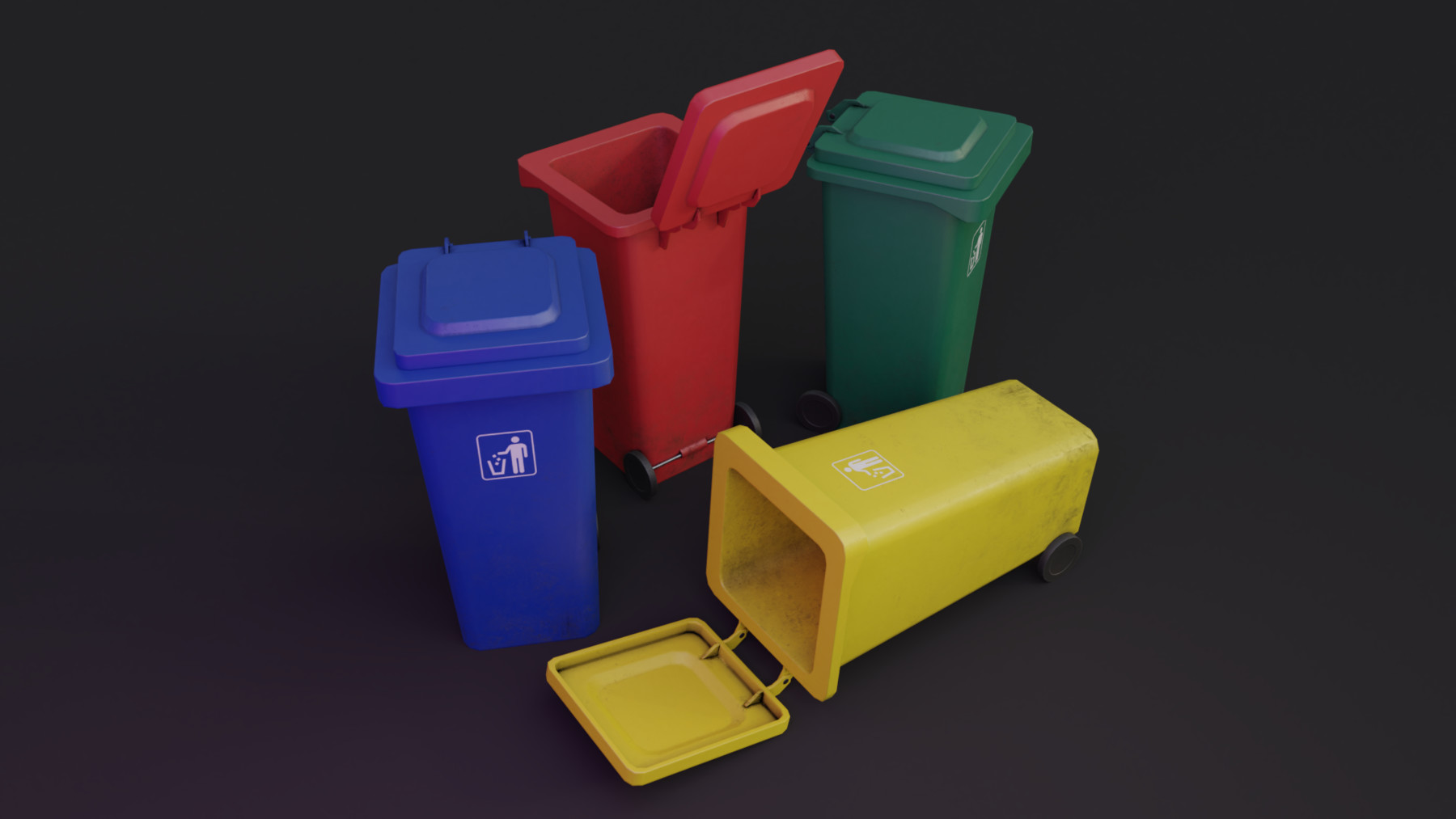 Simple Trash Can / Waste Bin, 3D CAD Model Library