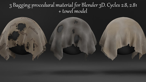 Bagging Fabric, Burlap Procedural Material For Blender 3d. Cycles 2.92