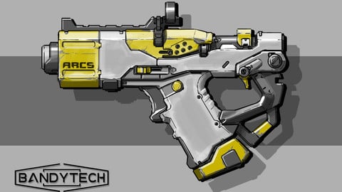 Futuristic pistol concept