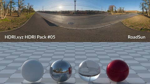 RoadSun - 16K 32bit HDRI Spherical Panorama (from Pack #5)