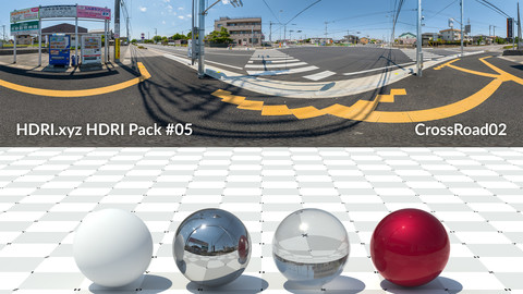 CrossRoad #02- 16K 32bit HDRI Spherical Panorama (from Pack #5)