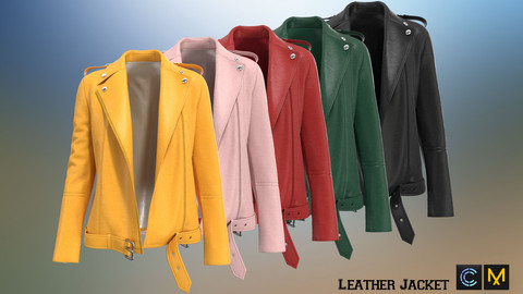 Leather Jacket , Marvelous designer, Clo3d