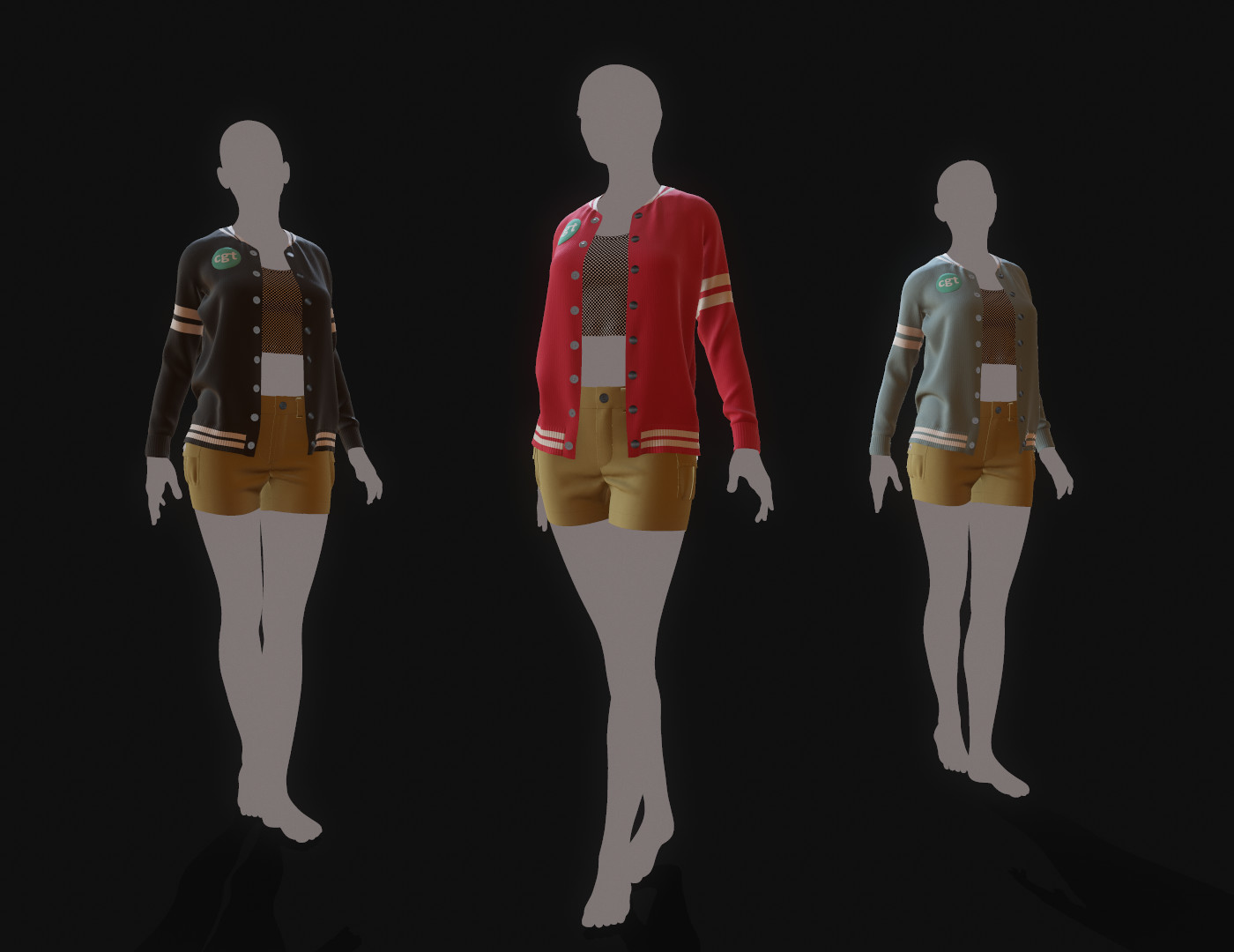 ArtStation - Women Sweater Outerwear - Marvelous Designer and Clo3D ...