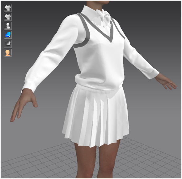 ArtStation Women Sweater Uniform Marvelous Designer and Clo3D