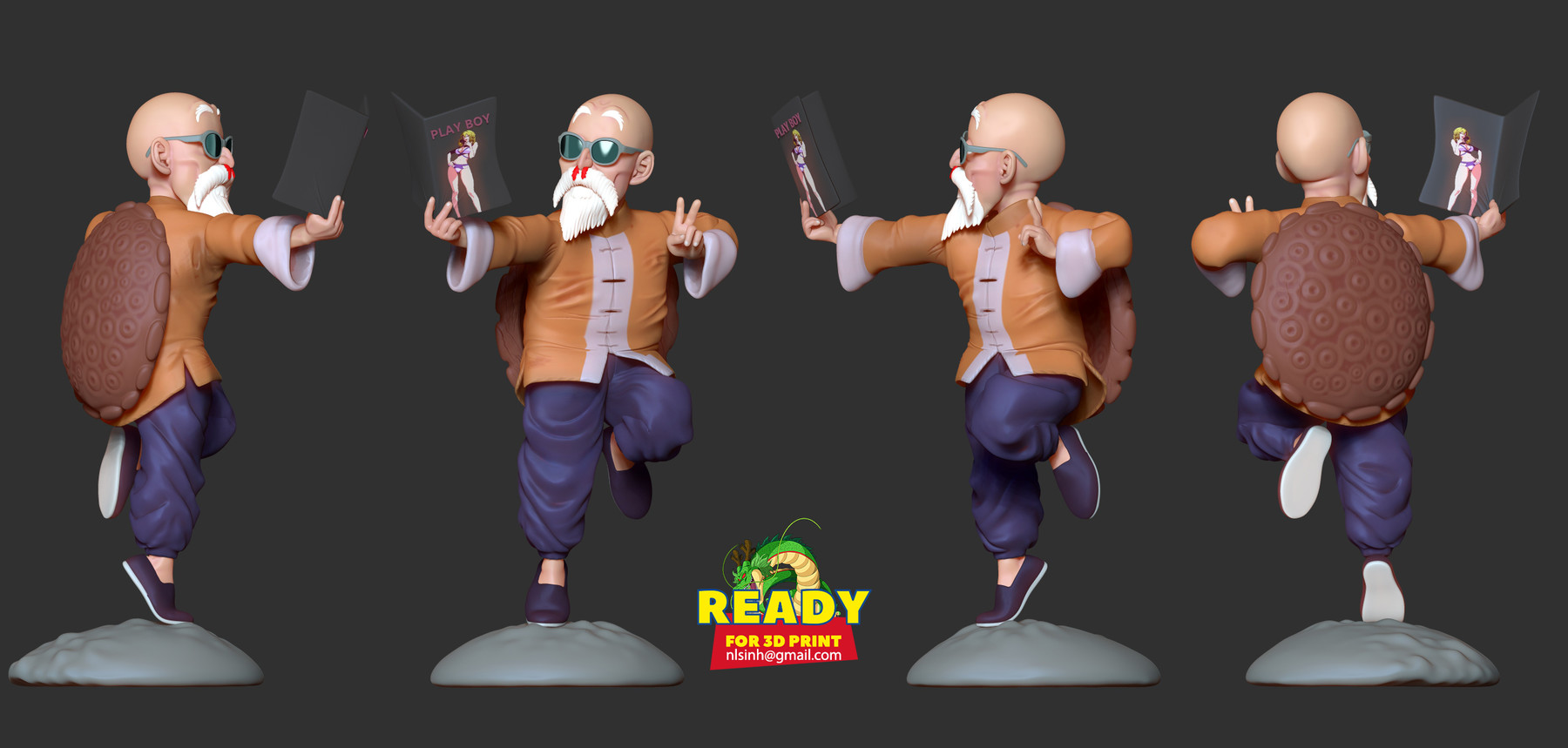 Artstation Master Roshi Dragon Ball Fan Art Game Assets