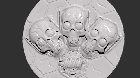 Custom piston skull model prop