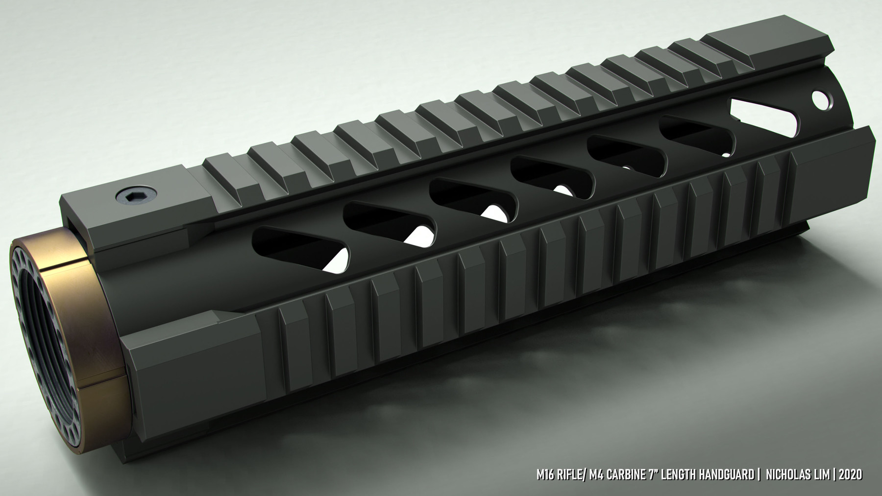 ArtStation M16 Rifle/ M4 Carbine Handguard Quad Rail Kitbash Model