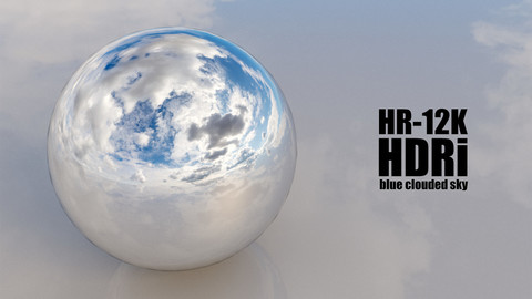 SKYDOME HDR 360° PANORAMA - blue clouded sky