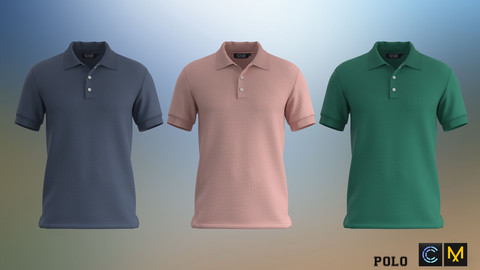 Polo Shirt, Marvelous designer, Clo3d