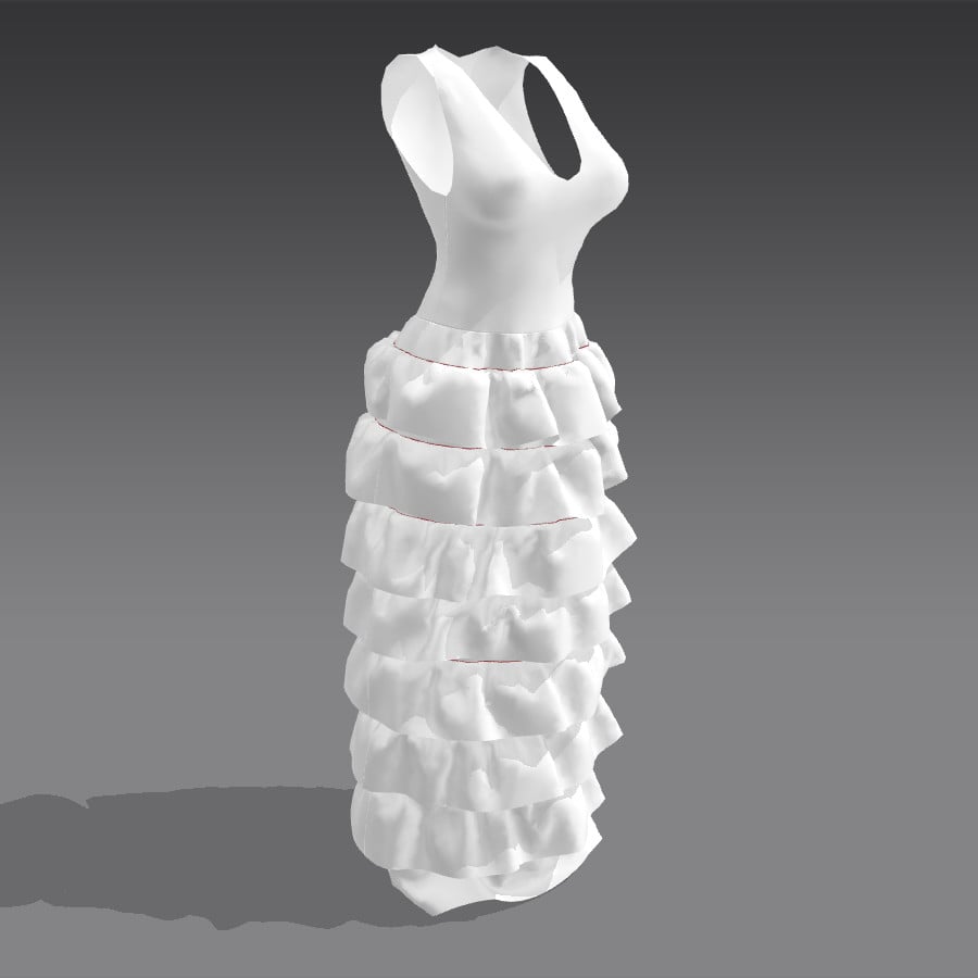 ArtStation - Dress - Tango - Marvelous Designer Resource | Resources