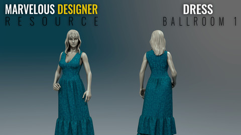 Dress - Ballroom - Marvelous Designer Resource