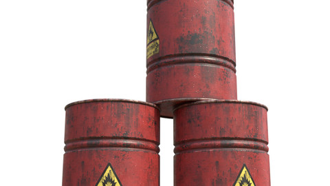 Flammable Oil Barrel
