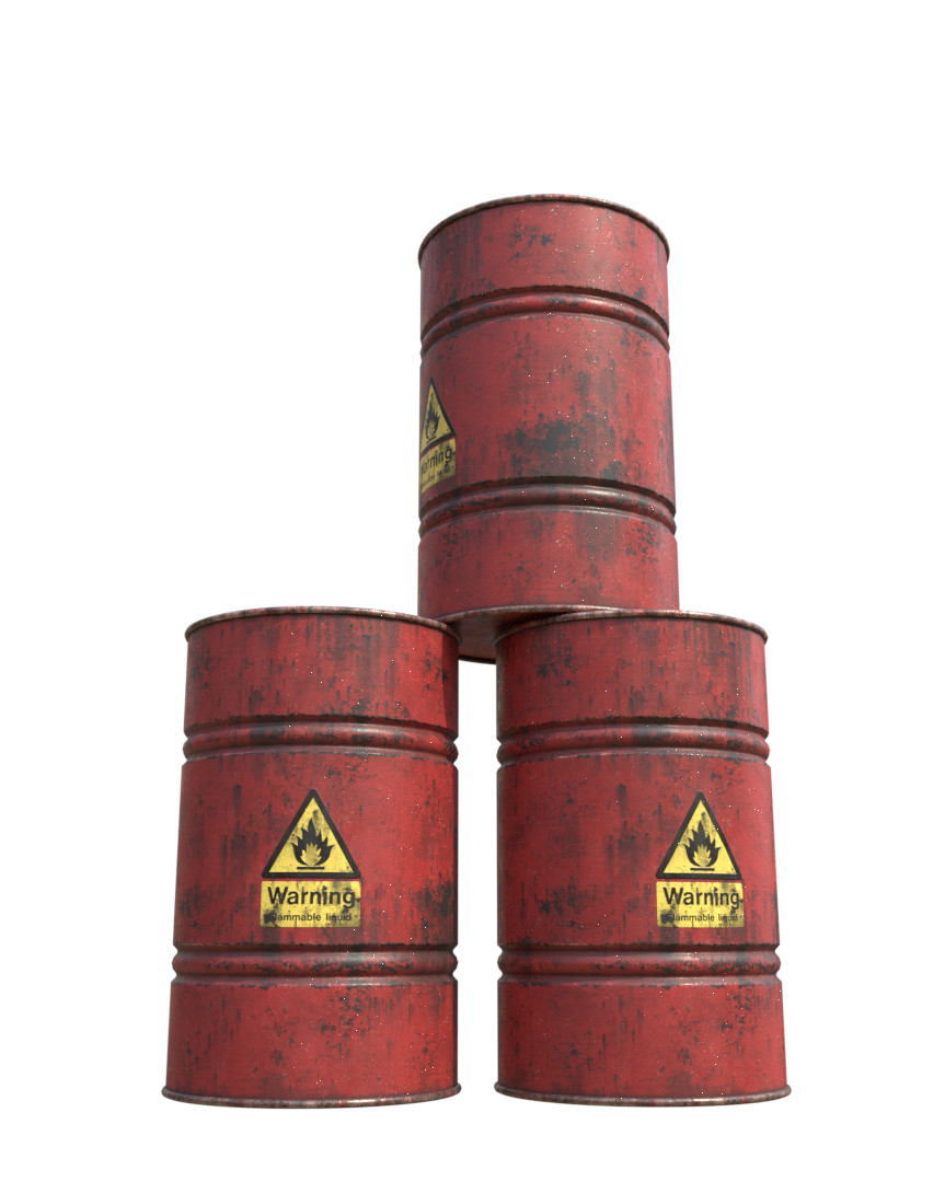 ArtStation Flammable Oil Barrel Resources