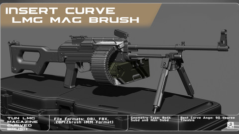IMM Curved Brush. LMG Magazine With Box