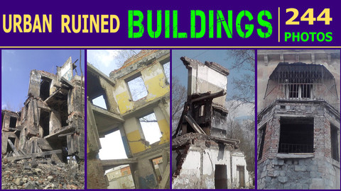 Urban Ruined Buildings - City Streets Reference Pack