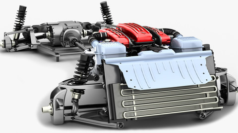 Chassis Ferrari FF - V12 Engine Tipo F133E AWD system