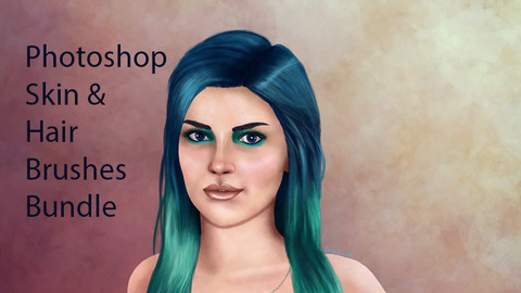 Photoshop Skin & Hair Brushes Bundle