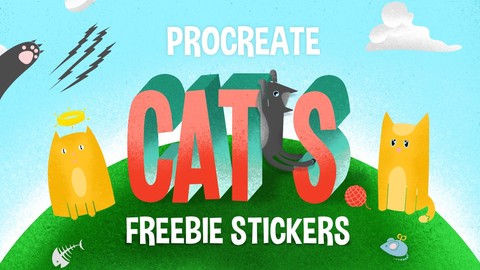 FREE - Procreate Stamp Brushes - CATS