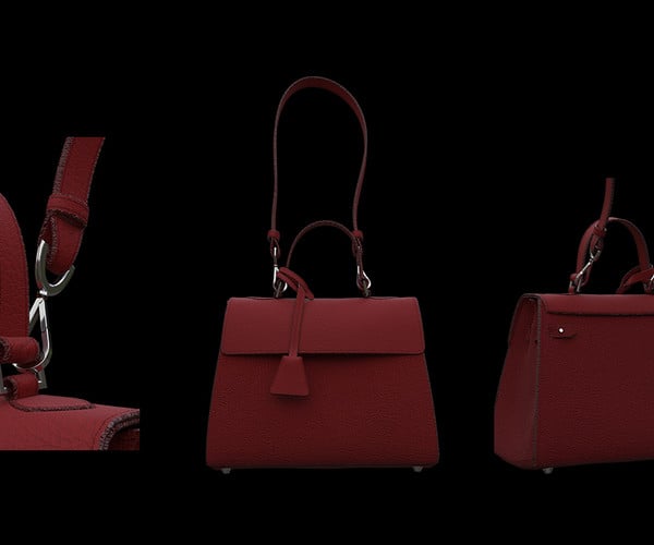 ArtStation - Wine color handbag - Marvelous designer, Clo3d | Game Assets