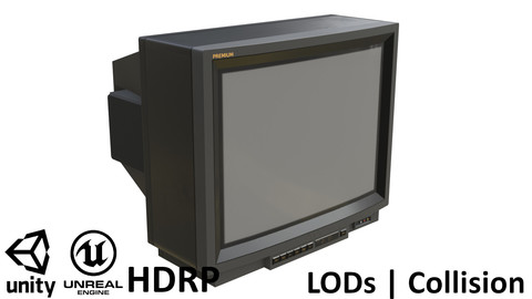 Retro CRT TV 29 Inches Gray