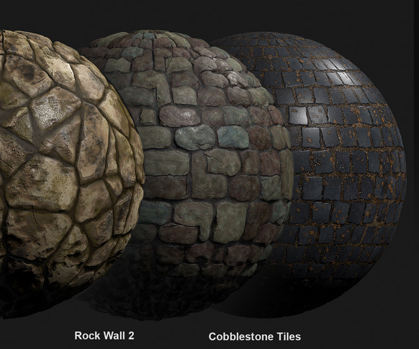 ArtStation - 3 Rock Architecture Rustic Customizable Materials | Resources