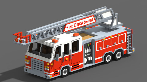 Voxel Fire Truck
