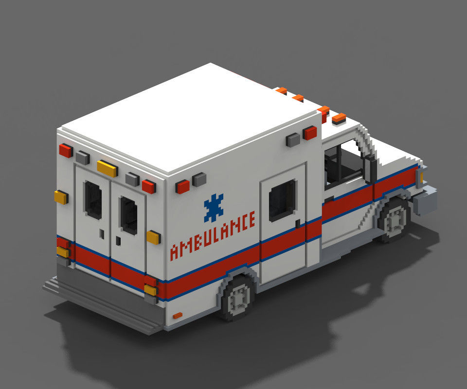 ArtStation - Voxel Ambulance | Resources