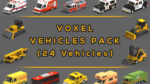 Voxel Vehicles Pack (24 Vehicles)