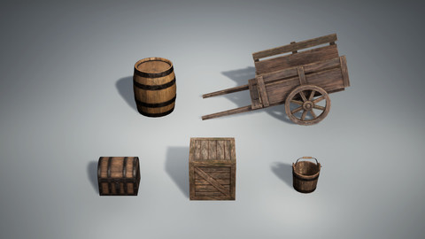 WoodenProps - Game Asset(UE4)