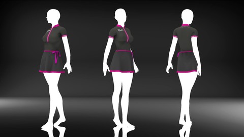 Women Swimsuit - 22 Marvelous Designer and Clo3D