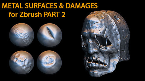 Metal Surfaces & Damages Brushes for Zbrush Part 2