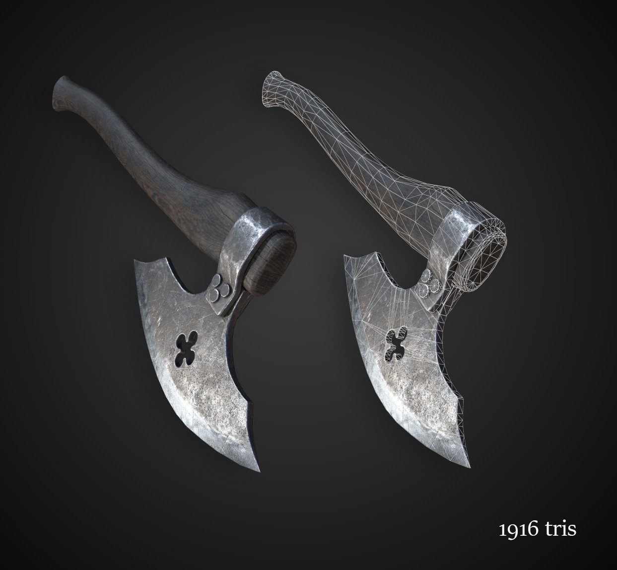 Artstation Historical Weaponry Medieval Battle Axe 01 Game Assets