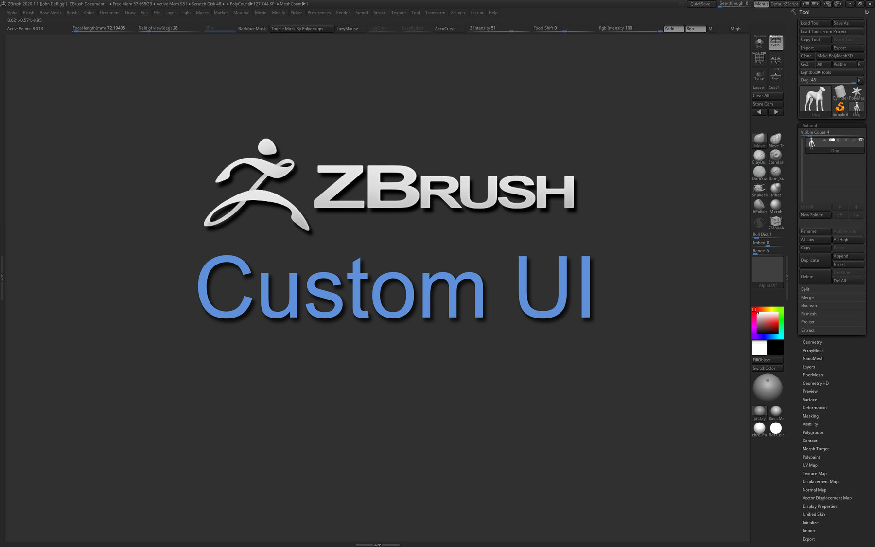 workspace customize zbrush tutorial