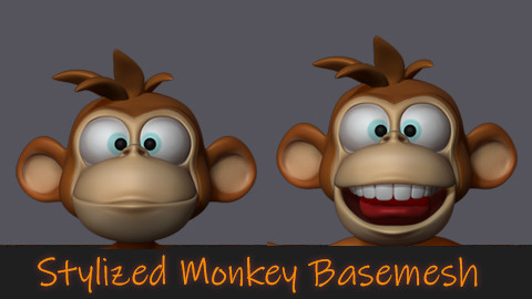 Stylized Monkey Basemesh