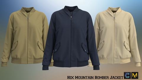 Hix Mountain Bomber Jacket, Marvelous designer, Clo3d