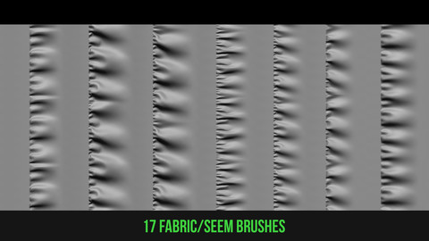 17 fabric/seem brushes