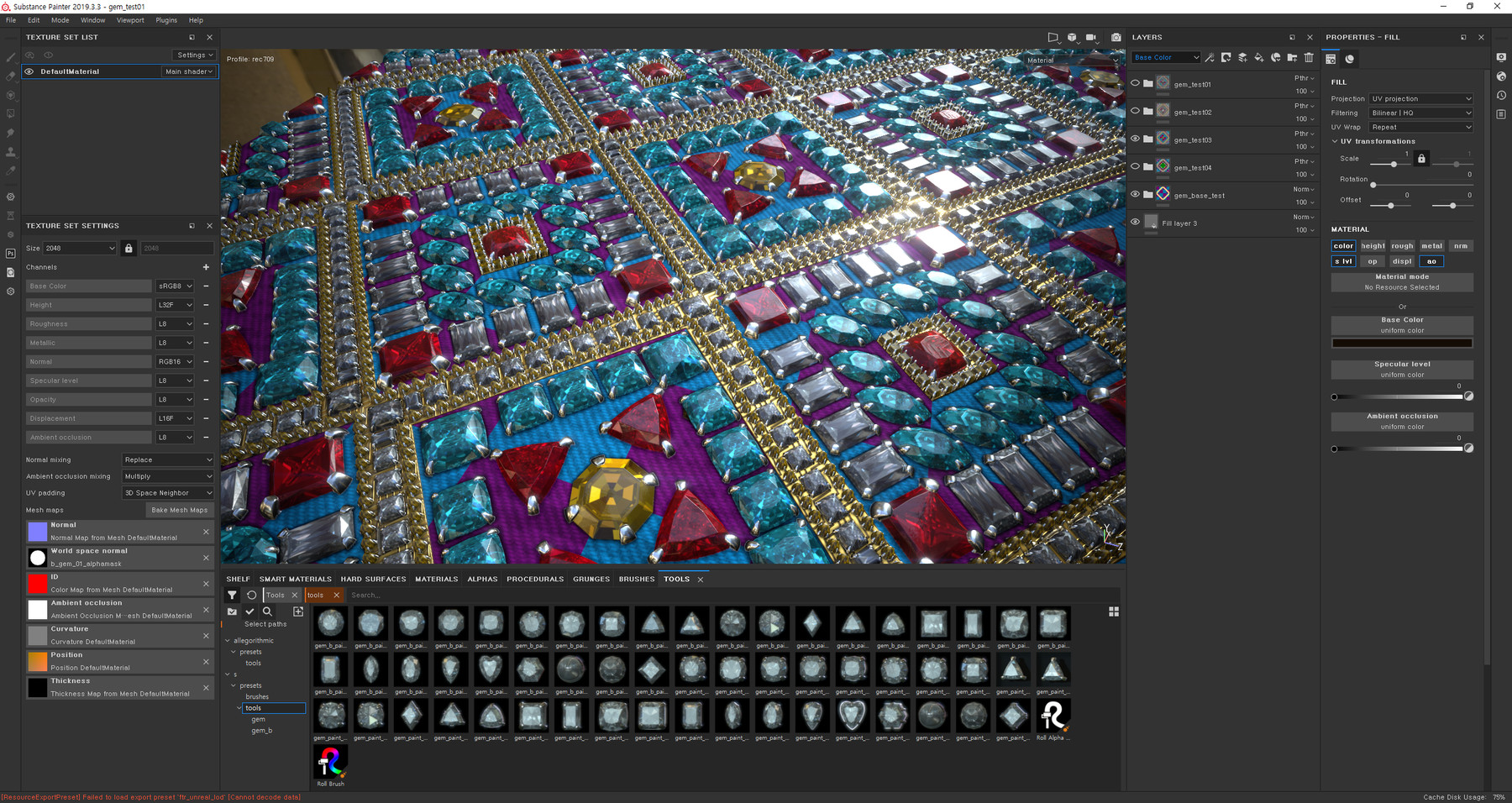 ArtStation gem_paint(substance painter) Resources