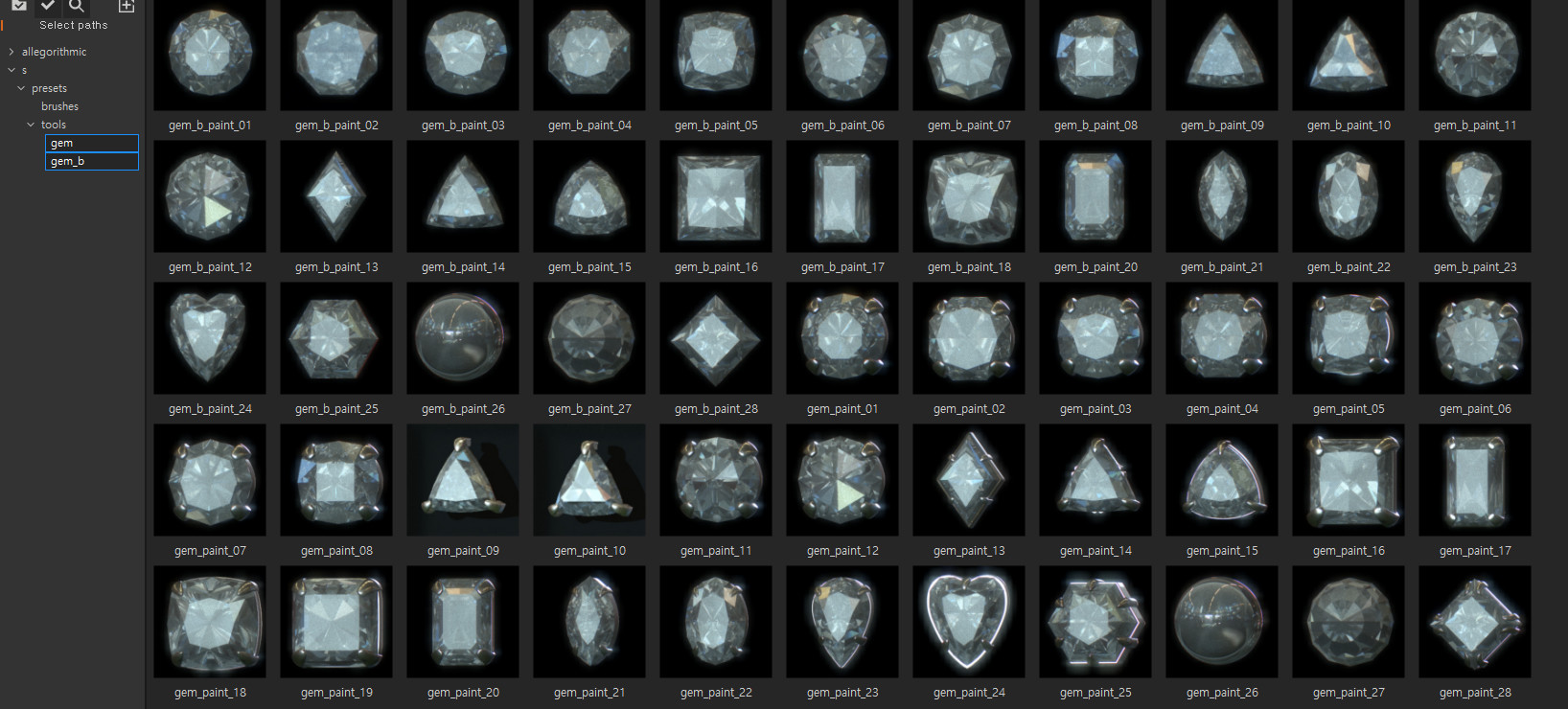 ArtStation gem_paint(substance painter) Resources