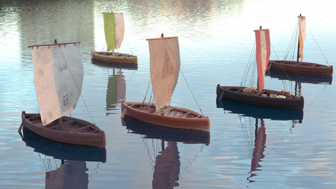 Knarr - Medieval Sailboat