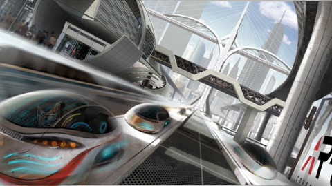 LAYERED PSD File of FUTURE CITYSCAPE Concept Matte Painting