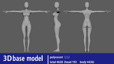 Female model-basemesh-