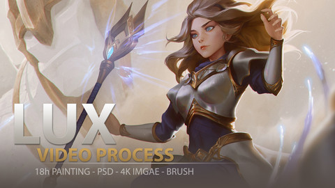 LUX: full 18h real-time painting - 4k image - PSD - Brushes