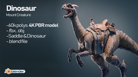 Dinosaur Mount Creature 3D Model