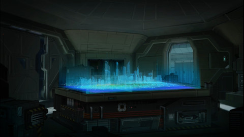 LAYERED PSD File of SCI-FI INTERIOR ROOM Concept Matte Painting