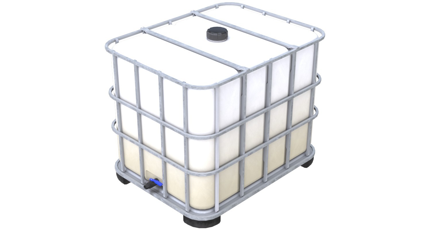 This is a model of a Caged IBC Tote. 