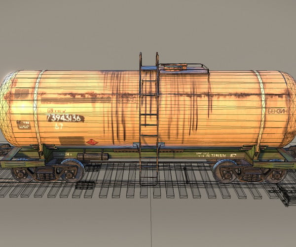 ArtStation - Railway Oil Tank Car vr1 | Game Assets