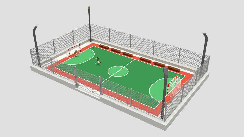 Fonkelnieuw ArtStation - Cartoon Street Football Court | 3D Assets XB-27